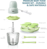 Bear Baby Food Maker, Baby Food Processor Set with Baby Food Containers, Silicone Spoons,QSJ-H02H6