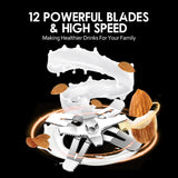 TER 8-in-1 Nut Milk Maker, 40oz Blender Homemade Almond, Oat, Soy, Coconut Milk, Juice & Soup, Electric Bean Milk Machine with Delay Start/Auto-Clean/Boil Water/Keep Warm