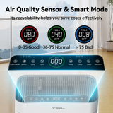TER Air Purifier for Home Large Room Bedroom Up to 3000 Sq Ft with Washable Filters, H13 Hepa Double-Sided Air Filter Purifier PM 2.5 Sensor, Air Cleaner for Dust, Pets, Smoke, Pollon 22dB