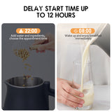 TER 8-in-1 Nut Milk Maker, 40oz Blender Homemade Almond, Oat, Soy, Coconut Milk, Juice & Soup, Electric Bean Milk Machine with Delay Start/Auto-Clean/Boil Water/Keep Warm