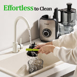 TER Juicer Machine, Cold Press Juicer with 4.8" Wide Chute, Slow Masticating for Whole Vegetables & Fruits