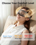 Bear Heated Eye Mask with Massage -AMQ-F05M5 - 2 Levels Vibration & Heat Eye Massager, Light Blackout Sleep Mask, Cordless Rechargeable Eye Massager for Tired Eyes with 2 Washable Covers, Gift for Men Women