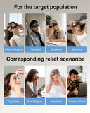 Bear Heated Eye Mask with Massage -AMQ-F05M5 - 2 Levels Vibration & Heat Eye Massager, Light Blackout Sleep Mask, Cordless Rechargeable Eye Massager for Tired Eyes with 2 Washable Covers, Gift for Men Women