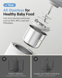 Bear NutriEase Baby Food Steamer and Blender, Stainless Steel, One-Step Auto Processor