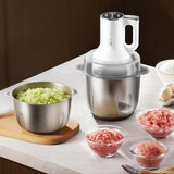 BEAR Multi-Function Food Processor with 6 Smart Modes, Vegetable Slicer, Meat Chopper, Dough Kneader & 300W Motor - CH-5L05G48