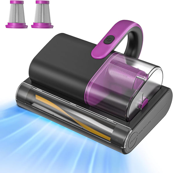 Bear Mattress Vacuum Cleaner CMY-H03G5 with 253.7nm UV-C Light, 140°F Heat, HEPA Filter, 15Kpa Strong Suction Handheld Vac for Bed, Sofa & Pet Hair
