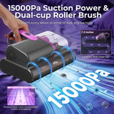 Bear Mattress Vacuum Cleaner CMY-H03G5 with 253.7nm UV-C Light, 140°F Heat, HEPA Filter, 15Kpa Strong Suction Handheld Vac for Bed, Sofa & Pet Hair