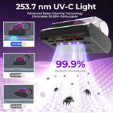 Bear Mattress Vacuum Cleaner CMY-H03G5 with 253.7nm UV-C Light, 140°F Heat, HEPA Filter, 15Kpa Strong Suction Handheld Vac for Bed, Sofa & Pet Hair