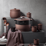 Bear Purple Clay Stew Pot Set DDZ-B45Z2 , 4.5L + 4x 0.5L