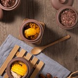 Bear Purple Clay Stew Pot Set DDZ-B45Z2 , 4.5L + 4x 0.5L