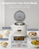 Bear Mini Rice Cooker, DFB-S12E6, 2 Cups Uncooked, 300W with Oats & Preset, White
