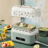 Bear Electric Lunch Box 1.5L with 3 Stainless Steel Containers and 9.5-Hour Preset – DFH-B15Q1