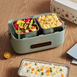 Bear Electric Lunch Box 1.5L with 3 Stainless Steel Containers and 9.5-Hour Preset – DFH-B15Q1