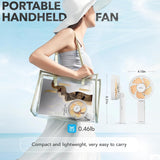 BEAR Handheld Fan DFS-Y03A3, Portable Rechargeable 2000mAh, 3-Speed, Foldable, Quiet, 2–10H Use, 180° Adjustable