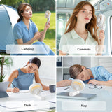 BEAR Handheld Fan DFS-Y03A3, Portable Rechargeable 2000mAh, 3-Speed, Foldable, Quiet, 2–10H Use, 180° Adjustable