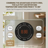 Bear Electric Clay Pot DSG-D30S1, Fast Stew Pot for Casserole Rice & Porridge, Chinese Soup Maker, 3L