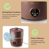 Bear Automatic Bean Sprouts Maker, DYJ-B01C1 Purple Clay Seed Sprouting Kit with Germination Container, Automatic Watering