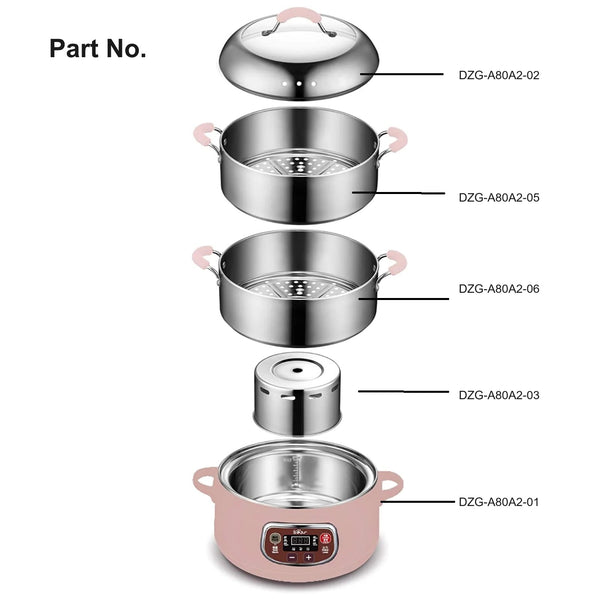 Replacement parts for Bear Food Steamer DZG-A80A2