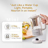 Bear HK-5L06P04 Mini Health Pot, Electric Kettle Tea Maker with Infuser, Glass Kettle & 316L Stainless Steel, 6 Auto Menus, 0.6L Compact Size, White