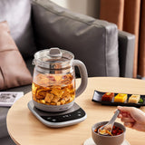 BEAR 2L Electric Health Pot, Glass Tea Kettle with 24H Keep Warm, 1200W Fast Boil & Delay Start - HK-5L20R37