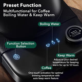Gooseneck Electric Kettle, Temp Control, 1200W Fast Heat, Keep Warm, 0.8L for Coffee & Tea KFJ-D10Z1