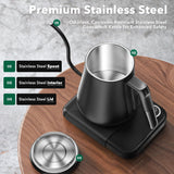 Gooseneck Electric Kettle, Temp Control, 1200W Fast Heat, Keep Warm, 0.8L for Coffee & Tea KFJ-D10Z1