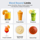 Bear 800W 6-Speed Blender, Smoothie Blender for Kitchen with 50oz(1.5L) BPA-Free Cup/Suction Feet/Feeding Hole/10 blades, Countertop Blender for Smoothies, Crush Ice, Frozen Fruit, Juice and Puree LLJ-K15B7