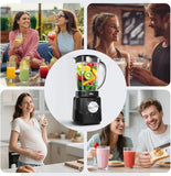 Bear 800W 6-Speed Blender, Smoothie Blender for Kitchen with 50oz(1.5L) BPA-Free Cup/Suction Feet/Feeding Hole/10 blades, Countertop Blender for Smoothies, Crush Ice, Frozen Fruit, Juice and Puree LLJ-K15B7