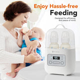 Fast Baby Bottle Warmer, Smart Temp Control, 24H Keep Warm, Sterilizer & Food Heater NNQ-E03P8