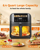 Bear Air Fryer 6.4Qt, 8 in 1 Airfryer Timer Temp Adjustable Large Visible Window QZG-P15J5