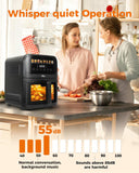 Bear Air Fryer 6.4Qt, 8 in 1 Airfryer Timer Temp Adjustable Large Visible Window QZG-P15J5