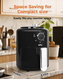 Mini Air Fryer 2.1 QT,  Adjustable Time&Temp Control, Ideal for 1-2 People, QZG-S08C3
