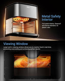 Bear 6.3QT Smart Touchscreen Air Fryer QZG-T17U7— 4D Turbo Crisp, See-Through Window, Steam Function & Dishwasher-Safe Basket