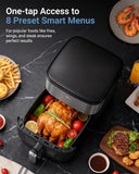 Bear 6.3QT Smart Touchscreen Air Fryer QZG-T17U7— 4D Turbo Crisp, See-Through Window, Steam Function & Dishwasher-Safe Basket
