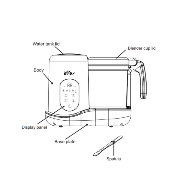 Original Parts of Bear Baby Food Maker SJJ-R03B5