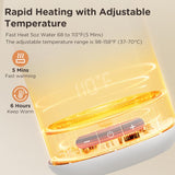 Cordless Portable Milk Warmer, Fast Heat, 6H Retention, 9oz, Baby-Safe, Travel Friendly TNQ-C03R6