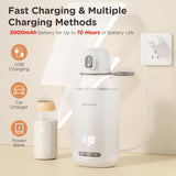 Cordless Portable Milk Warmer, Fast Heat, 6H Retention, 9oz, Baby-Safe, Travel Friendly TNQ-C03R6