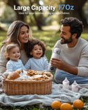 Bear Portable Bottle Warmer TNQ-E05P8, 17oz Fast Heating Baby Milk Warmer with Precise Temp Control & Long Battery Life