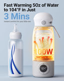 Bear Portable Bottle Warmer TNQ-E05P8, 17oz Fast Heating Baby Milk Warmer with Precise Temp Control & Long Battery Life