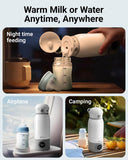 Bear Portable Bottle Warmer TNQ-E05P8, 17oz Fast Heating Baby Milk Warmer with Precise Temp Control & Long Battery Life