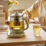 Bear Electric Multi-Kettle YSH-E15A1, 1.5L Glass Health Pot with Infuser, Preset Timer, Adjustable Keep Warm, Tea, Soup, Porridge & More, 800W Fast Heating Herbal Tea Maker