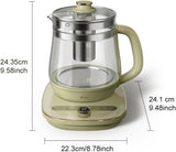 Bear Electric Multi-Kettle YSH-E15A1, 1.5L Glass Health Pot with Infuser, Preset Timer, Adjustable Keep Warm, Tea, Soup, Porridge & More, 800W Fast Heating Herbal Tea Maker