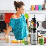 Bear Masticating Juicer Machine YZJ-E01J5 | Slow Cold Press Juicer with 4.1 inch Large Feeding Chute