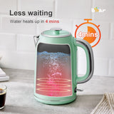 Bear Stainless Steel Electric Kettle – 1.7L Retro Green ZDH-A17V5