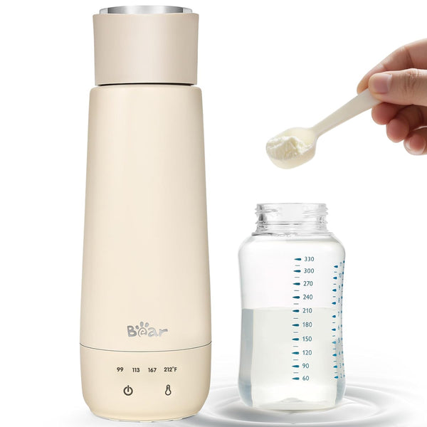 Bear ZDH-C04X1 Milk Warmer, 10oz Fast Baby Bottle Warmer with 4 Precise Temperature Settings, Auto Keep Warm, Portable Water Warmer (110V Only, No Battery)