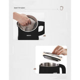 Bear Electric Kettle, ZDH-D17K3, 1.7L, Fast boiling with 304 S/S Inner pot and lid, Auto Shut Off and Boil Dry Protection, 1500W, Black