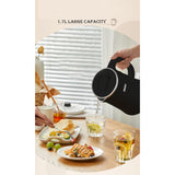 Bear Electric Kettle, ZDH-D17K3, 1.7L, Fast boiling with 304 S/S Inner pot and lid, Auto Shut Off and Boil Dry Protection, 1500W, Black