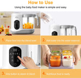 Bear Baby Food Maker | One Step Baby Food Steamer and Blender SJJ-R03B5